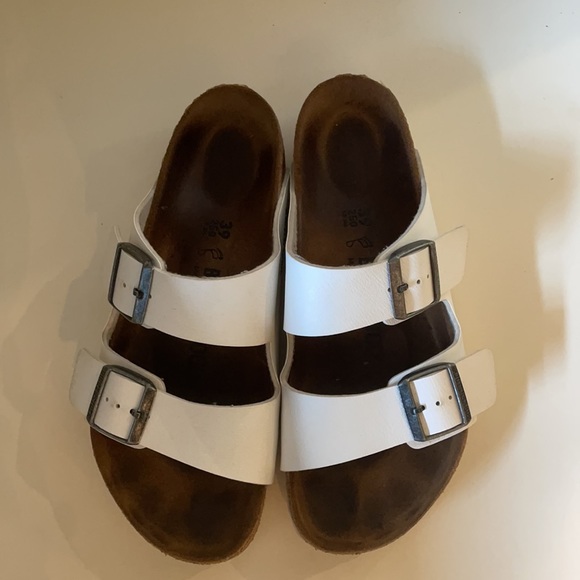 White Birkenstock Sandals - Picture 2 of 4